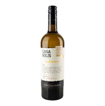 Вино 0.75л 13% біле сухе Chardonnay Casa Solis пл