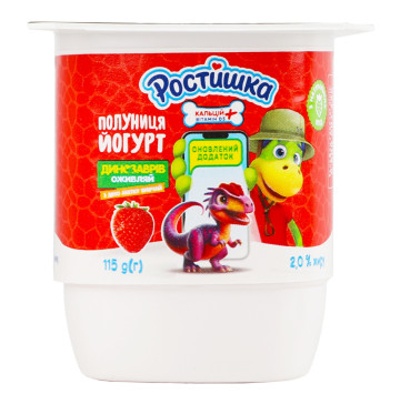 Йогурт 2% Полуниця Ростишка ст 115г