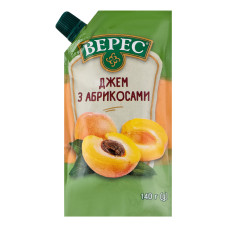 Джем з абрикосами нестерилізований Верес д/п 140г