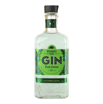 Джин 500мл 40% Cucumber flavour Свіже видання Козацька Рада пл