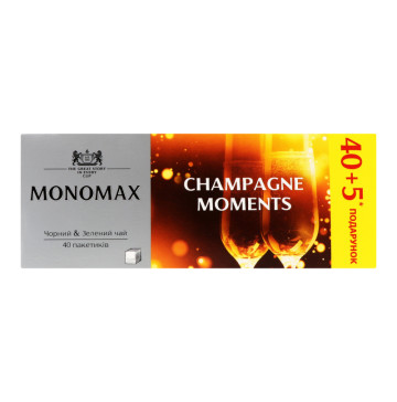 Бленд чаю чорного та зеленого байхового дрібного Champagne moments Monomax к/у 45x1.5г