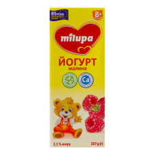 Йогурт 2.1% для дітей від 8міс Малина Milupa т/п 207г