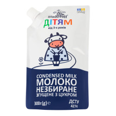 Молоко згущене 8.5% для дітей від 3років незбиране з цукром Sladosvit д/п 300г Молоко згущене 8.5% для дітей від 3років незбиране з цукром Sladosvit д/п 300г