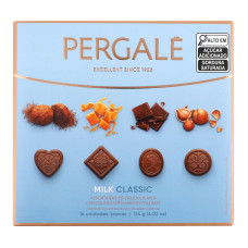 Цукерки з молочного шоколаду асорті Classic Pergale к/у 114г