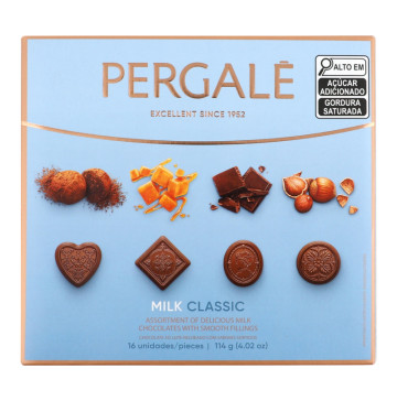 Цукерки з молочного шоколаду асорті Classic Pergale к/у 114г