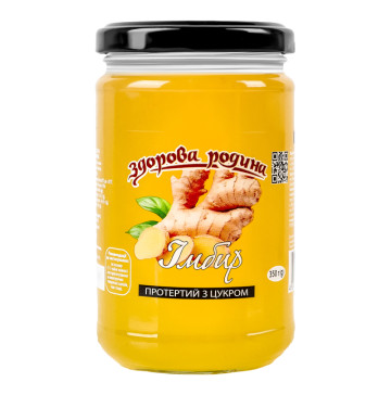 Імбир протертий з цукром Здорова родина с/б 350г