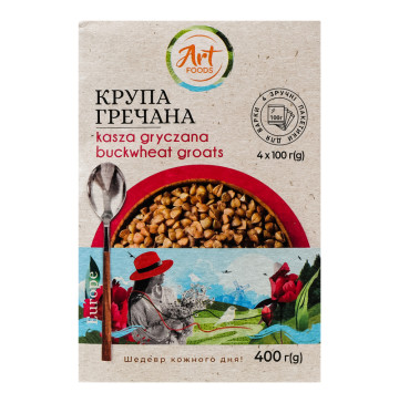 Крупа гречана Art Foods к/у 4х100г