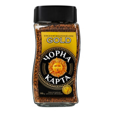 Кава натуральна розчинна сублімована Gold Чорна Карта с/б 190г