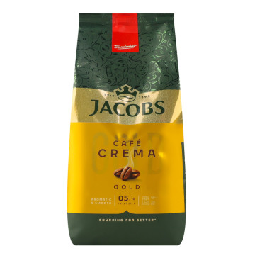 Кава натуральна смажена в зернах Gold Crema Jacobs м/у 500г