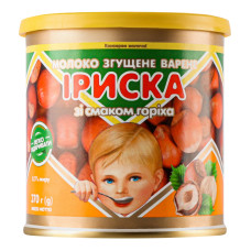 Молоко згущене 8.5% варене зі смаком горіху Іриска Первомайський МКК з/б 370г