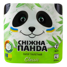 Папір туалетний 2-х шаровий Classic Сніжна панда 4шт Папір туалетний 2-х шаровий Classic Сніжна панда 4шт