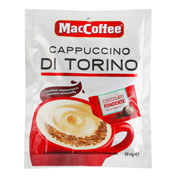 Напій кавовий розчинний з темним шоколадом 3в1 Cappuccino Di Torino MacCoffee м/у 25г