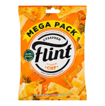 Сухарики пшенично-житні Сир Flint м/у 100г