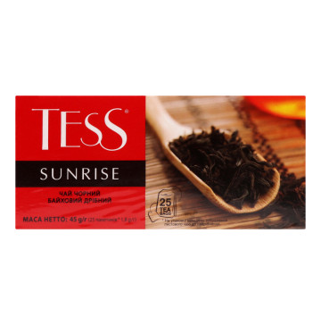 Чай чорний байховий дрібний Sunrise Tess к/у 25х1.8г