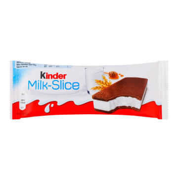 Тістечко бісквітне з молочною начинкою Milk-slice Kinder м/у 28г Тістечко бісквітне з молочною начинкою Milk-slice Kinder м/у 28г