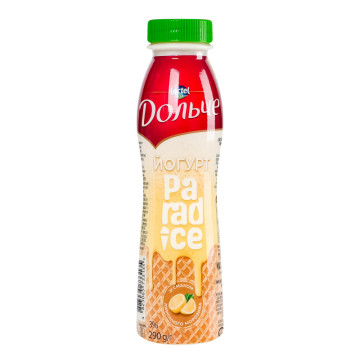 Йогурт 3% питний зі смаком лимонного морозива Paradice Дольче п/пл 290г