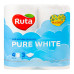 Папір туалетний 3-х шаровий Pure White Ruta 4шт