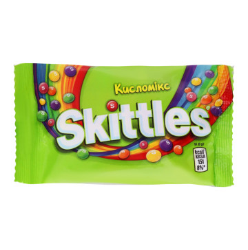 Драже Кисломікс у цукровій глазурі Skittles 38г