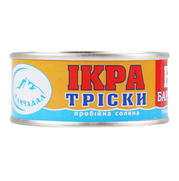 Ікра тріски пробійна солена Камчадал з/б 80г