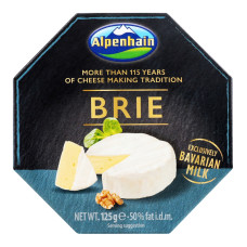 Сир 50% м'який з білою пліснявою Brie Alpenhain к/у 125г