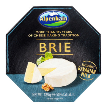 Сир 50% м'який з білою пліснявою Brie Alpenhain к/у 125г