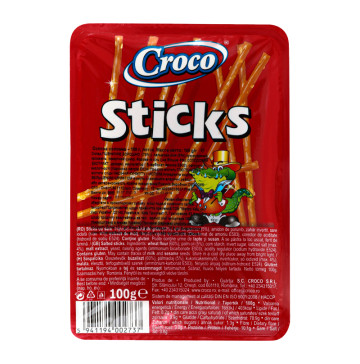 Соломка з сіллю Sticks Croco лоток 100г