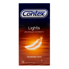Презервативи латексні з силіконовою змазкою Lights Contex 12шт