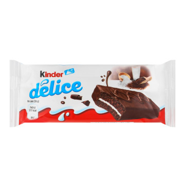 Тістечко бісквітне з какао та молочною начинкою Delice Kinder м/у 39г