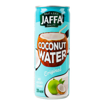 Вода кокосова стерилізована Original Jaffa з/б 250мл