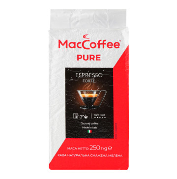 Кава натуральна смажена мелена Espresso Forte Pure MacCoffee в/у 250г