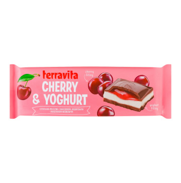 Шоколад молочний Cherry&Yoghurt Terravita м/у 235г