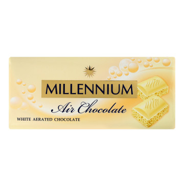 Шоколад білий пористий Millennium м/у 90г