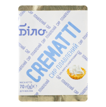Сир плавлений 50% Crematti Біло м/у 70г