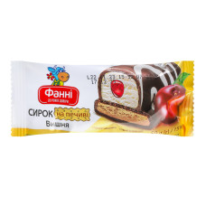 Сирок глазурований 15% на печиві Вишня Фанні м/у 50г