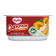 Сирок 5% збитий з наповнювачем фруктовим Персик Чудо ст 100г