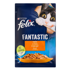 Корм консервований для котів з куркою в желе Fantastic Felix purina м/у 85г