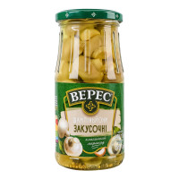 Шампіньйони мариновані стерилізовані Закусочні Верес 1ґ с/б 425г