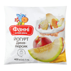 Йогурт 1% питний Диня-персик Фанні м/у 400г