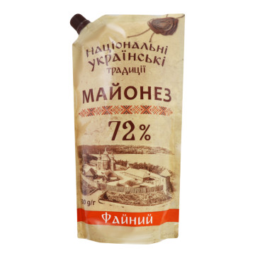 Майонез 72% Файний Національні українські традиції д/п 500г