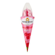 Морозиво 10-12% двошарове у вафельному цукровому ріжку Raspberry-yoghurt Three bears м/у 150г Морозиво 10-12% двошарове у вафельному цукровому ріжку Raspberry-yoghurt Three bears м/у 150г