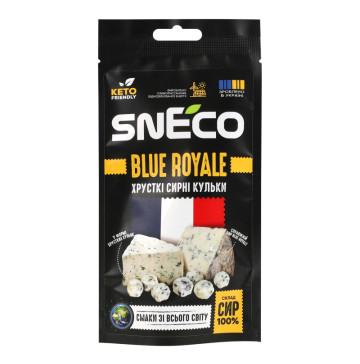 Кульки сирні хрусткі Blue royale Sneco д/п 14г