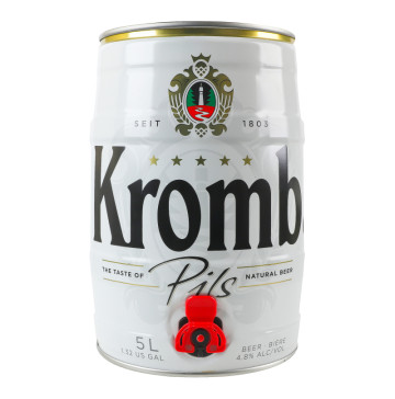 Пиво 5л 4.8% світле фільтроване пастеризоване Pils Krombacher кег