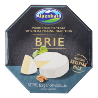 Сир 50% м'який з білою пліснявою Брі Селект Alpenhain к/у 0.125кг