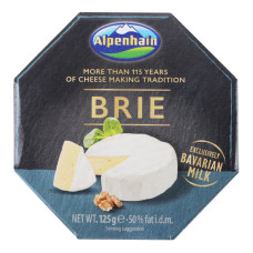 Сир 50% м'який з білою пліснявою Брі Селект Alpenhain к/у 0.125кг
