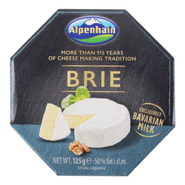 Сир 50% м'який з білою пліснявою Брі Селект Alpenhain к/у 0.125кг