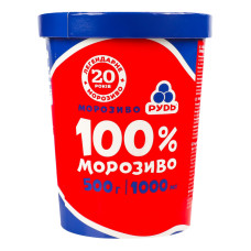 Морозиво 100% Рудь відро 500г