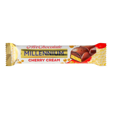 Шоколад молочний пористий з вишневою начинкою Cherry Cream Air Chocolate Millennium м/у 27г