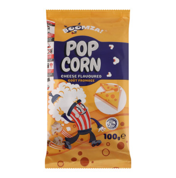 Кукурудза для приготування попкорну в мікрохвильовій печі зі смаком сиру Boomza! м/у 100г