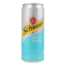 Напій безалкогольний сильногазований соковмісний на ароматизаторах Bitter Lemon Schweppes з/б 330мл