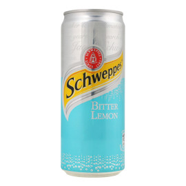 Напій безалкогольний сильногазований соковмісний на ароматизаторах Bitter Lemon Schweppes з/б 330мл